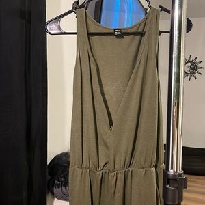 Green zip up jumpsuit
